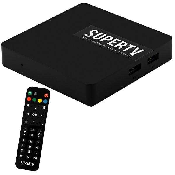 Receptor Supertv OS01 Ultra HD IPTV com Wi-Fi/Bluetooth/USB Bivolt 