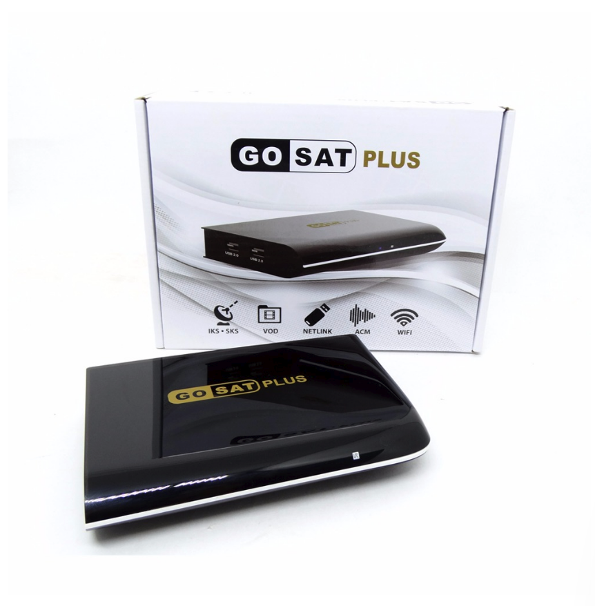 Receptor Gosat Plus com ACM/Wi-Fi/HDMI/USB Bivolt IKS SKS Vod Netlink 