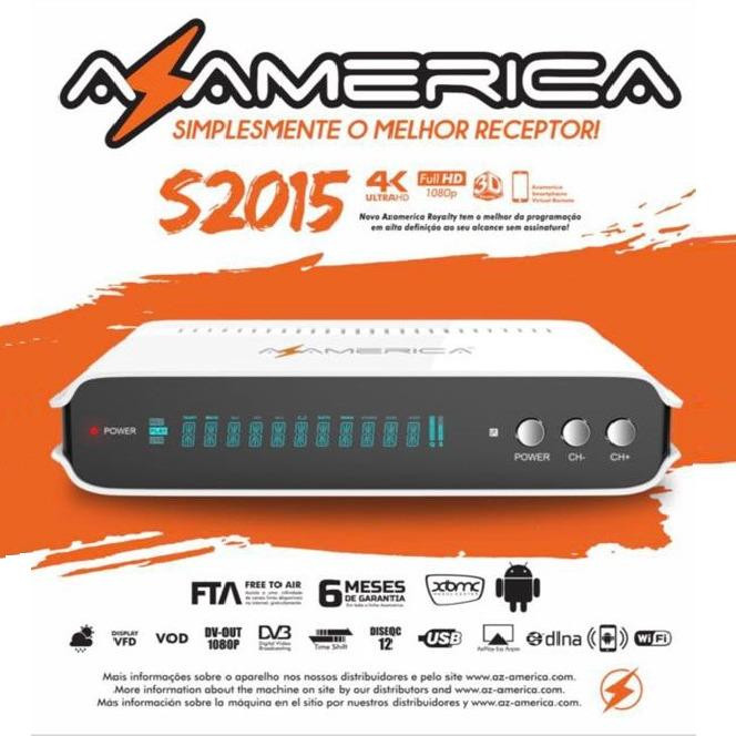 Receptor Azamerica S2015 Android 7.0 4K IKS SKS ACM IPTV